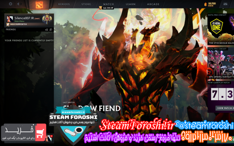 فروش اکانت دوتا ۲ کد ۱۱۴۶۲