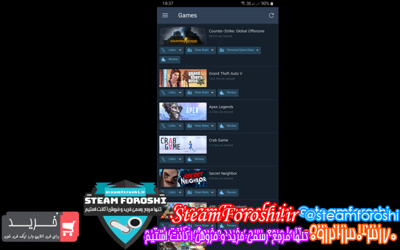 فروش اکانت استیم کد ۱۱۶۶۸