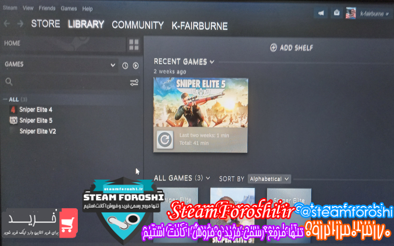 فروش اکانت استیم کد ۱۱۶۸۱