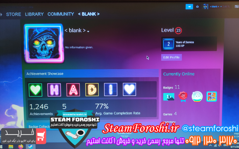 فروش اکانت دوتا ۲ کد ۱۱۶۱۰