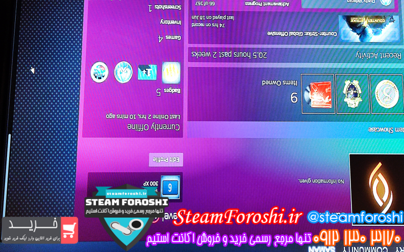 فروش اکانت cs go کد ۱۱۶۳۳