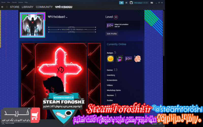 فروش اکانت cs go کد۱۱۷۸۰