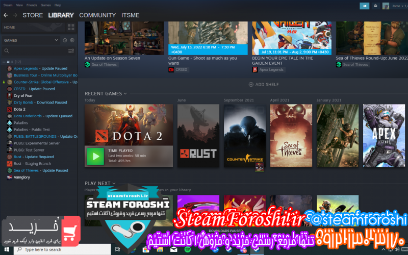 فروش اکانت استیم کد 11811