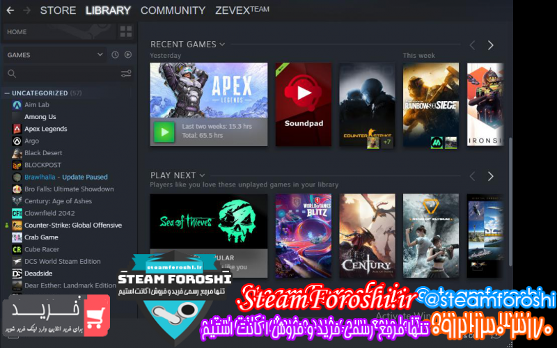 فروش اکانت cs go کد ۱۱۶۸۵