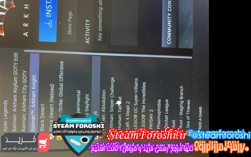 فروش اکانت استیم کد ۱۱۷۳۳