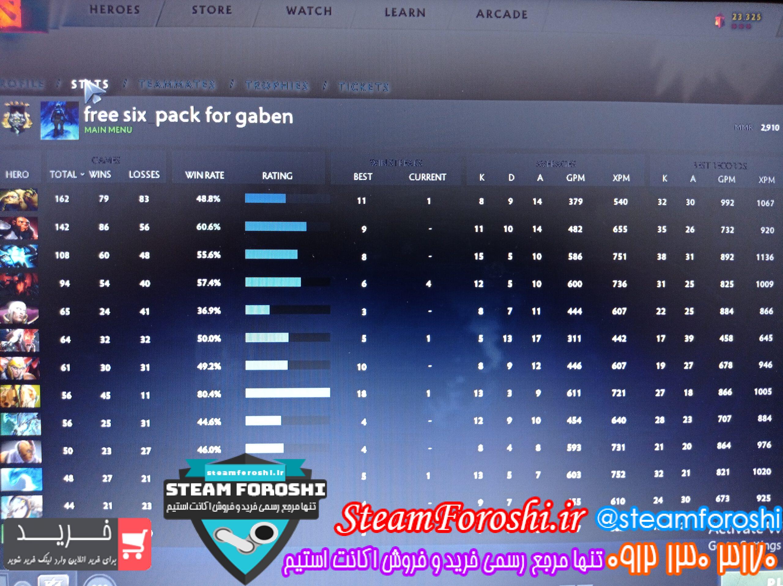فروش اکانت دوتا 2 کد 11936