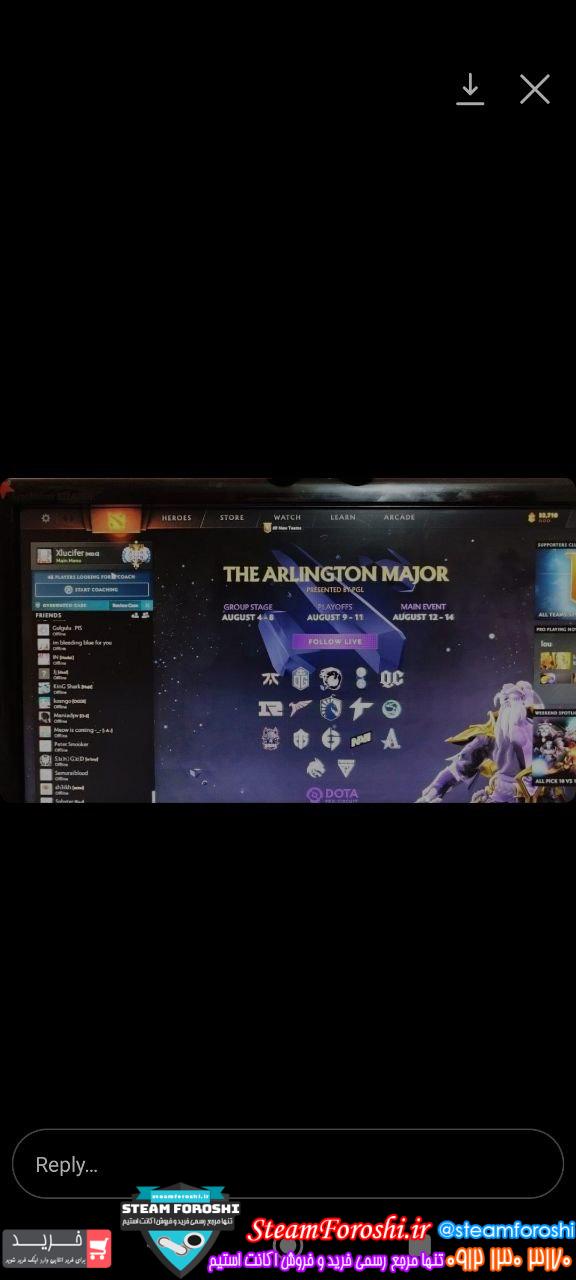 فروش اکانت دوتا 2 کد 11925