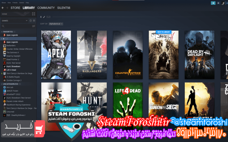 فروش اکانت استیم کد 11817