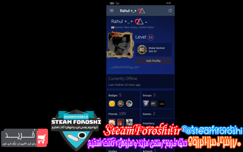 فروش اکانت cs go کد 11876