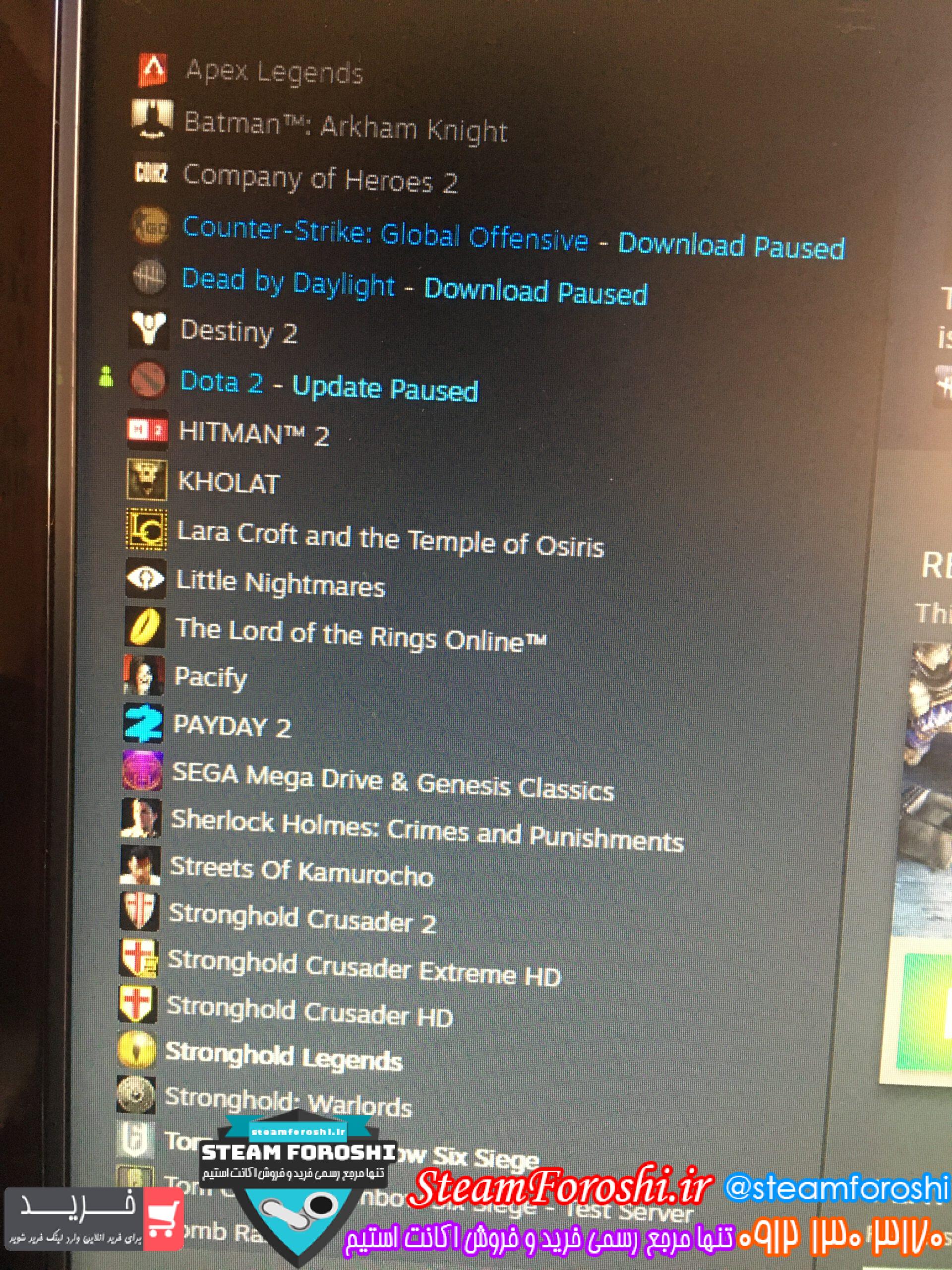 فروش اکانت استیم کد 11948