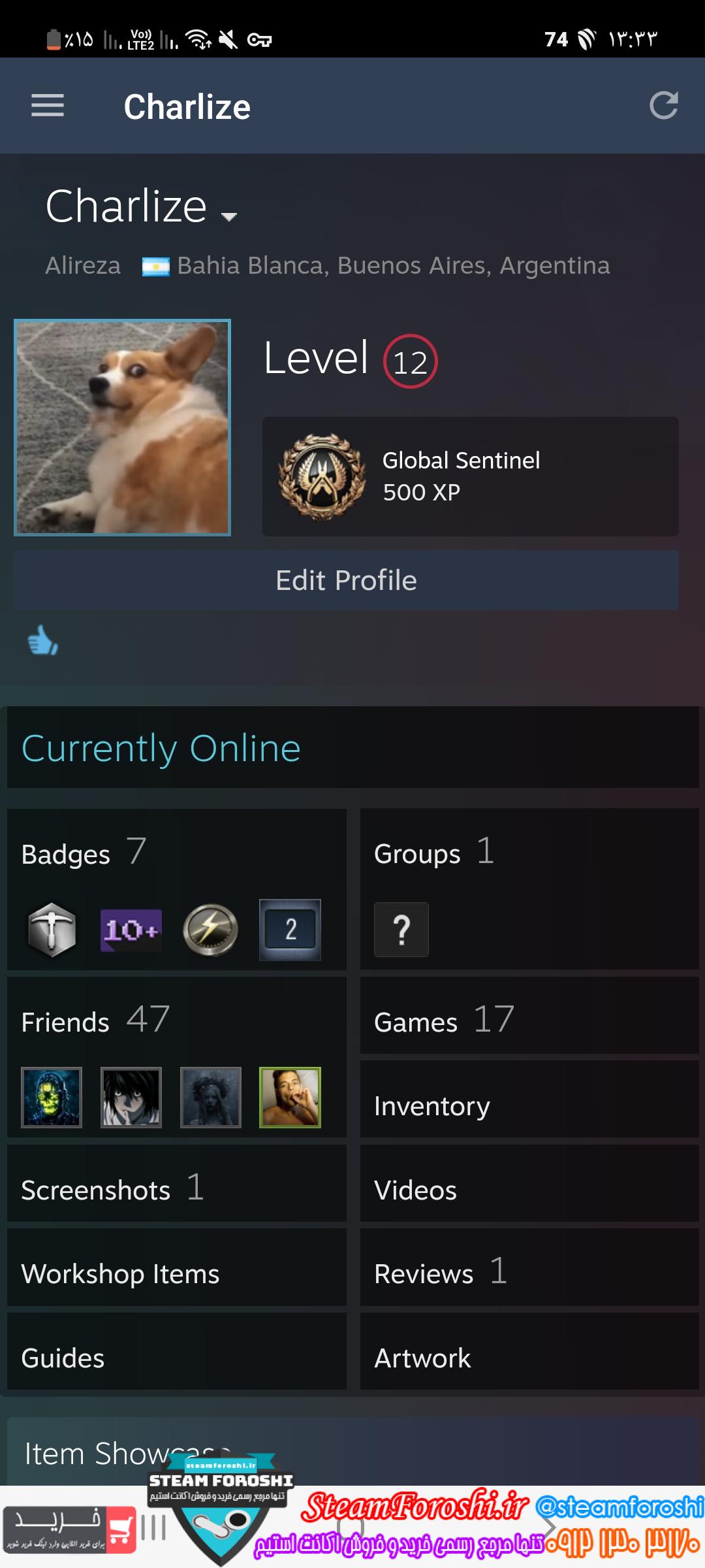 فروش اکانت cs go کد 12019