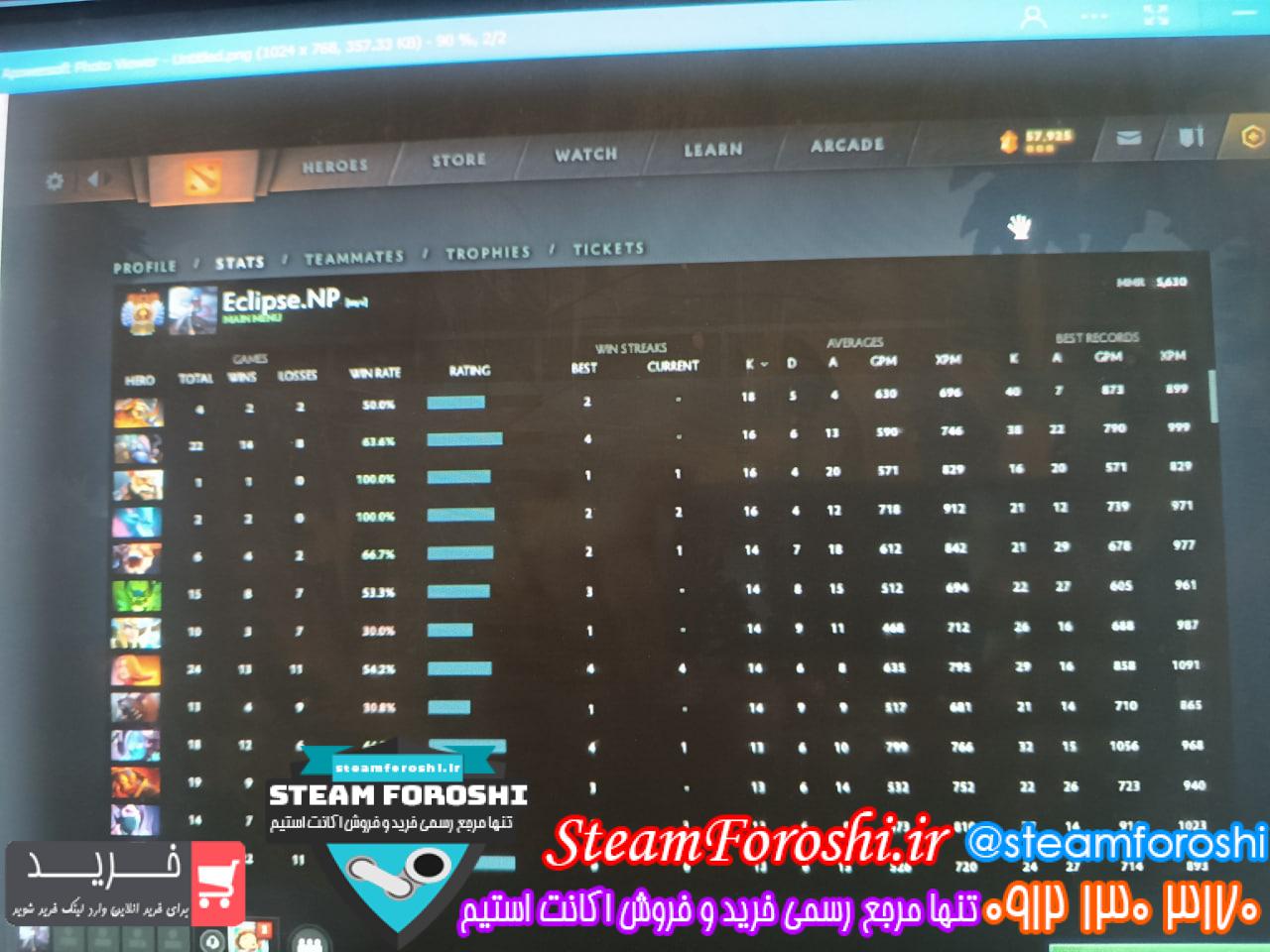 فروش اکانت دوتا 2 کد 11969