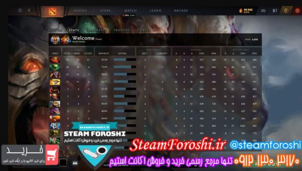فروش اکانت دوتا 2 کد 11998