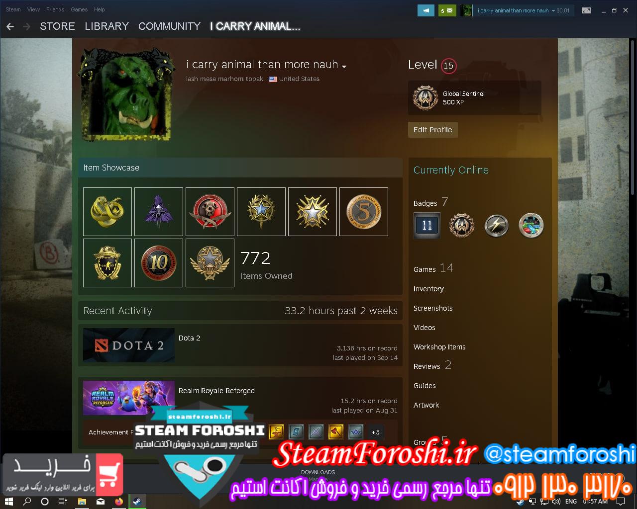 فروش اکانت cs go کد 12009