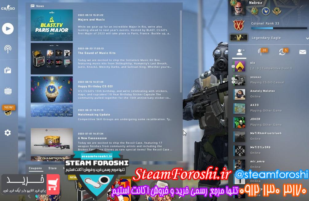 فروش اکانت cs go کد 12035