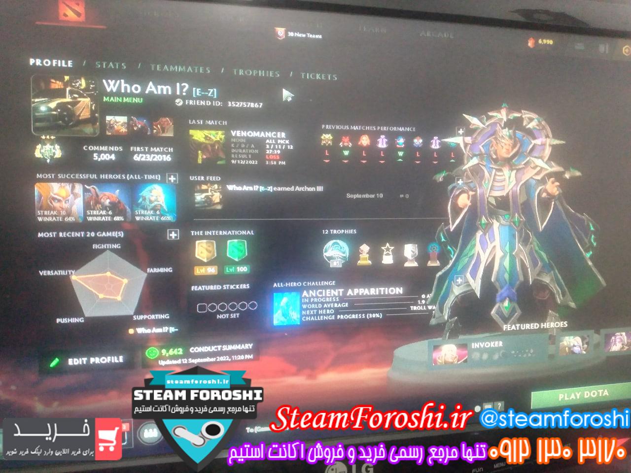 فروش اکانت دوتا 2 کد 12044