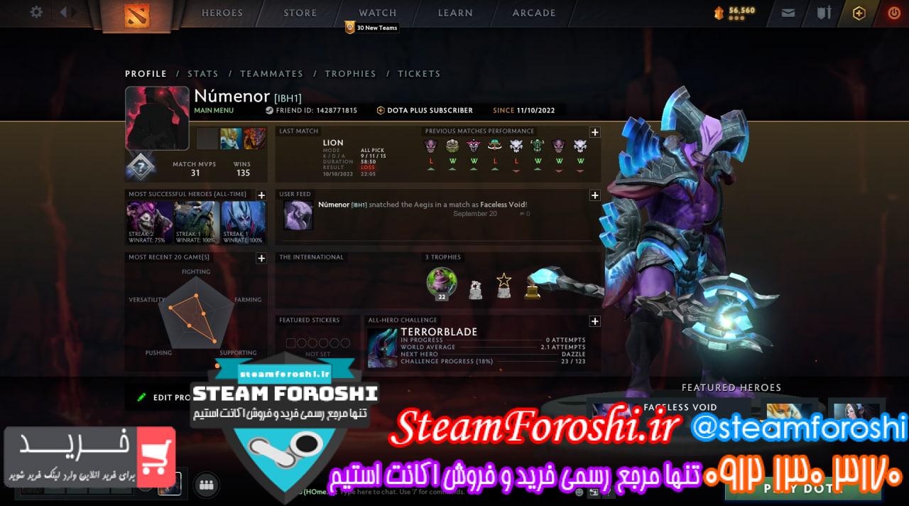 فروش اکانت دوتا 2 کد 12062