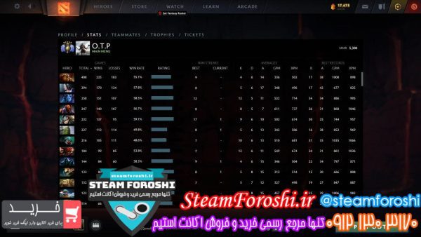 فروش اکانت دوتا 2 کد 12084