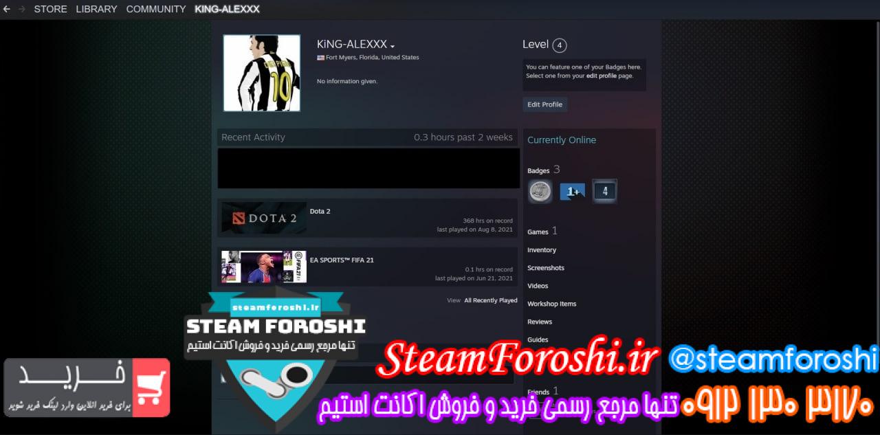 فروش اکانت استیم کد 12102