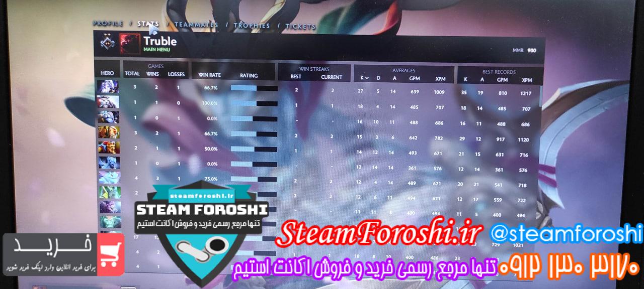 فروش اکانت دوتا 2 کد 12131