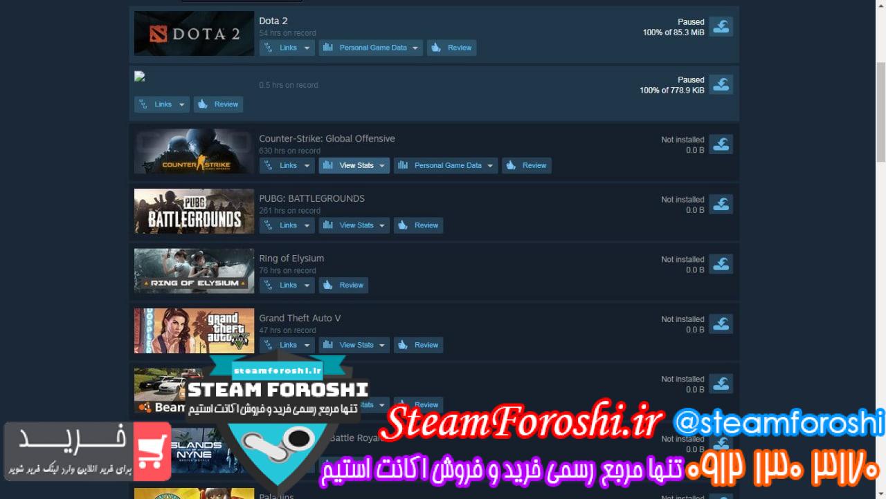 فروش اکانت استیم کد 12169