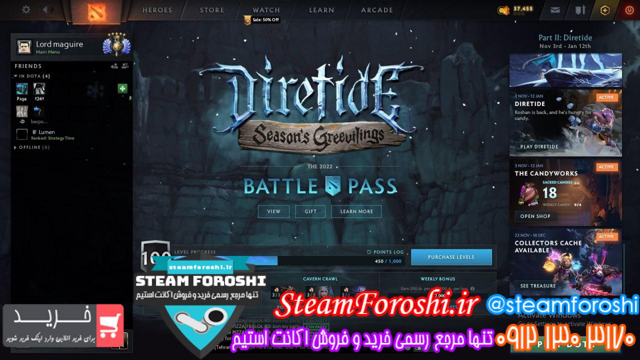 فروش اکانت دوتا 2 کد