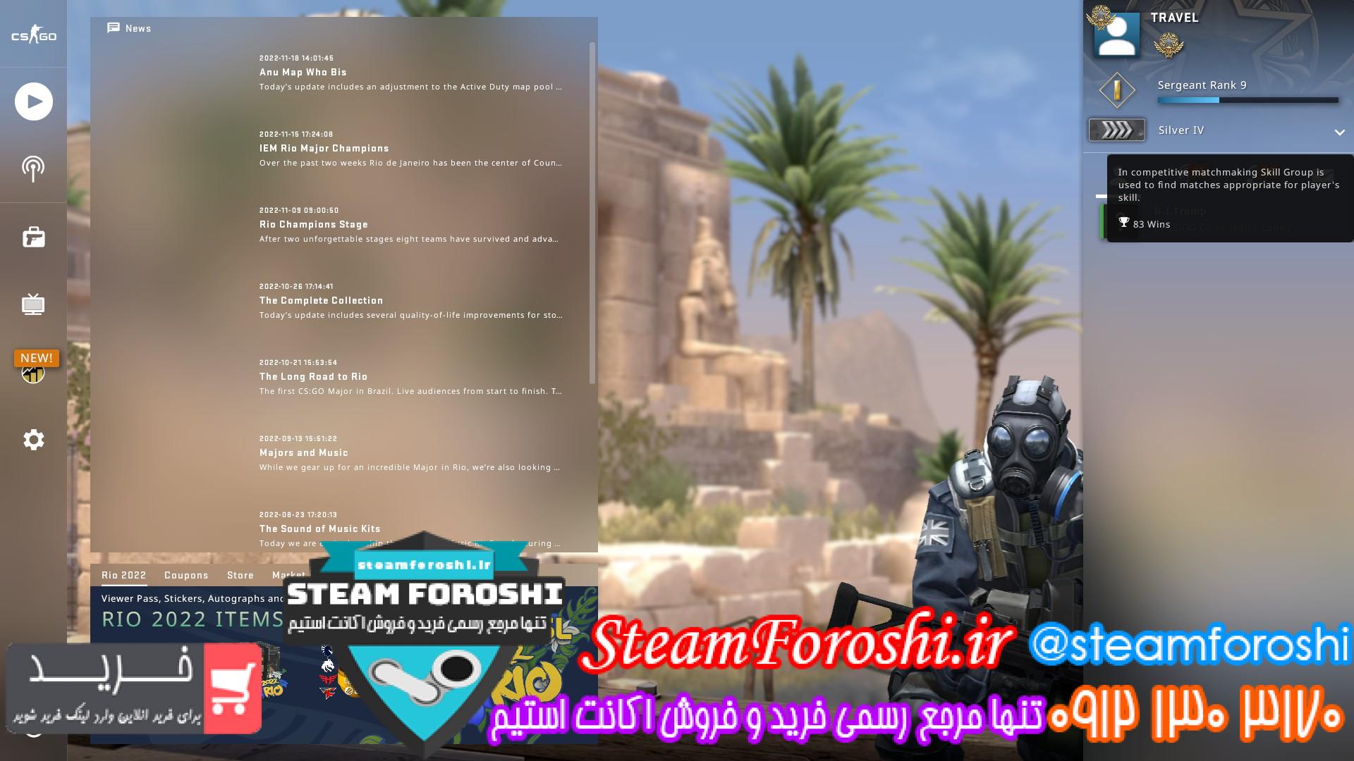 فروش اکانت cs go کد 12190