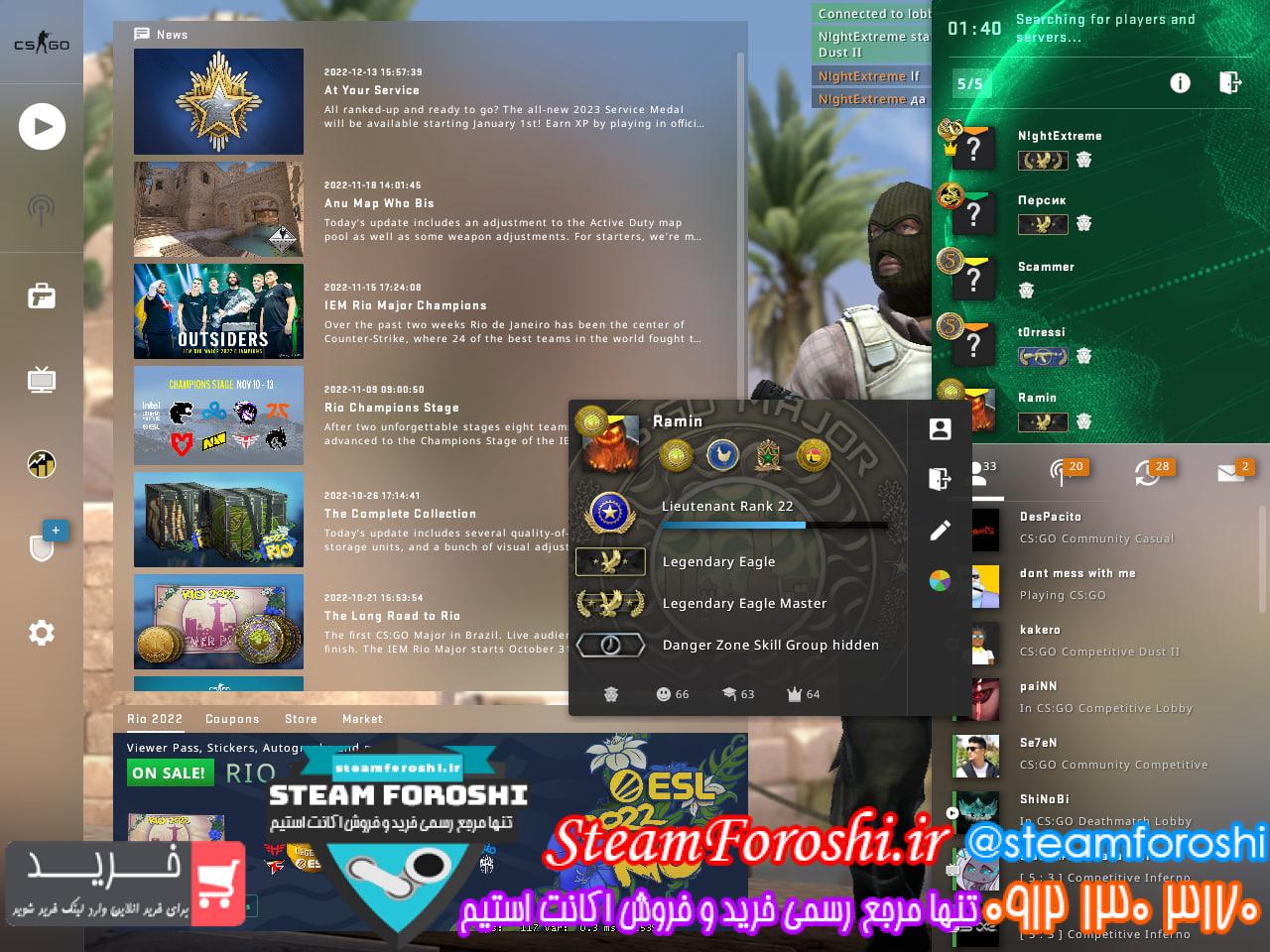 فروش اکانت cs go کد 12384