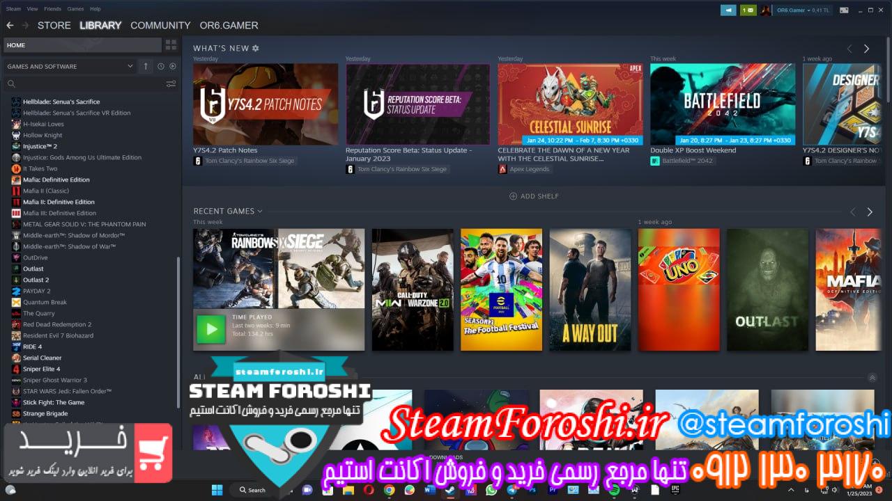 فروش اکانت استیم کد 13392