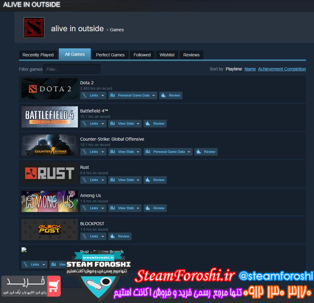 فروش اکانت استیم کد 12410