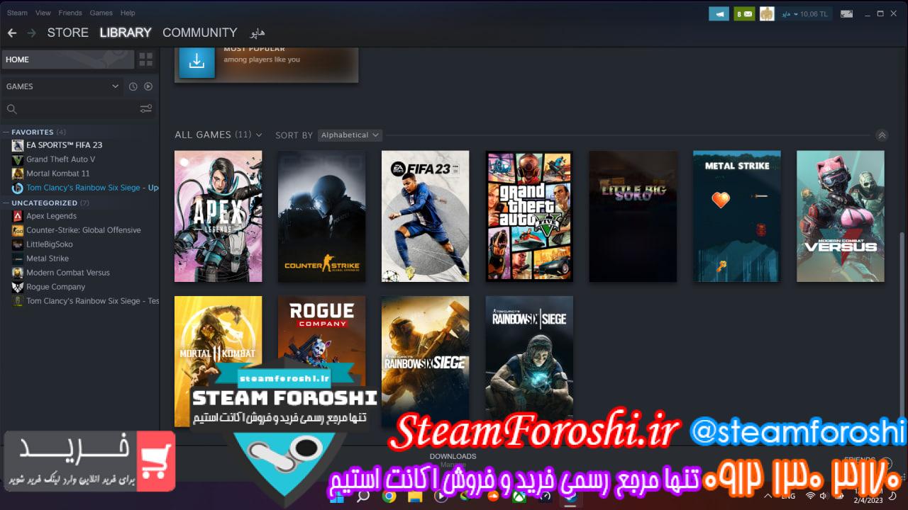 فروش اکانت استیم کد 12420