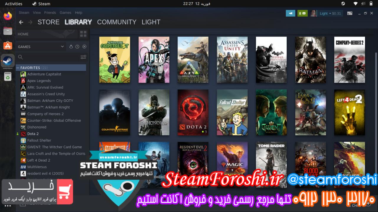 فروش اکانت استیم کد 12503