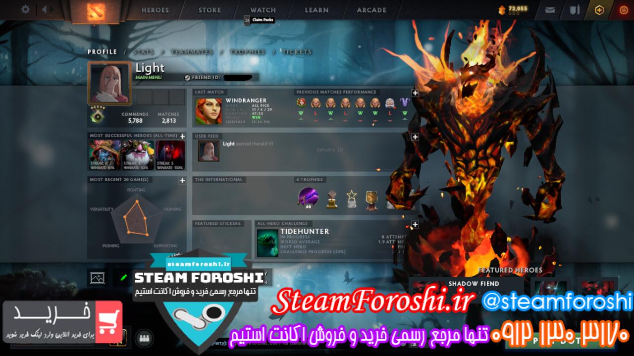 فروش اکانت دوتا 2 کد 12504