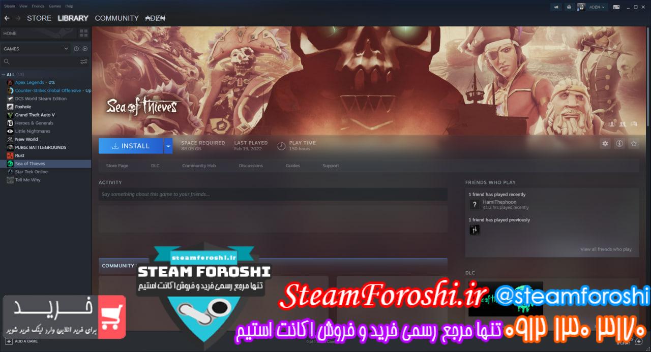 فروش اکانت استیم کد 12593