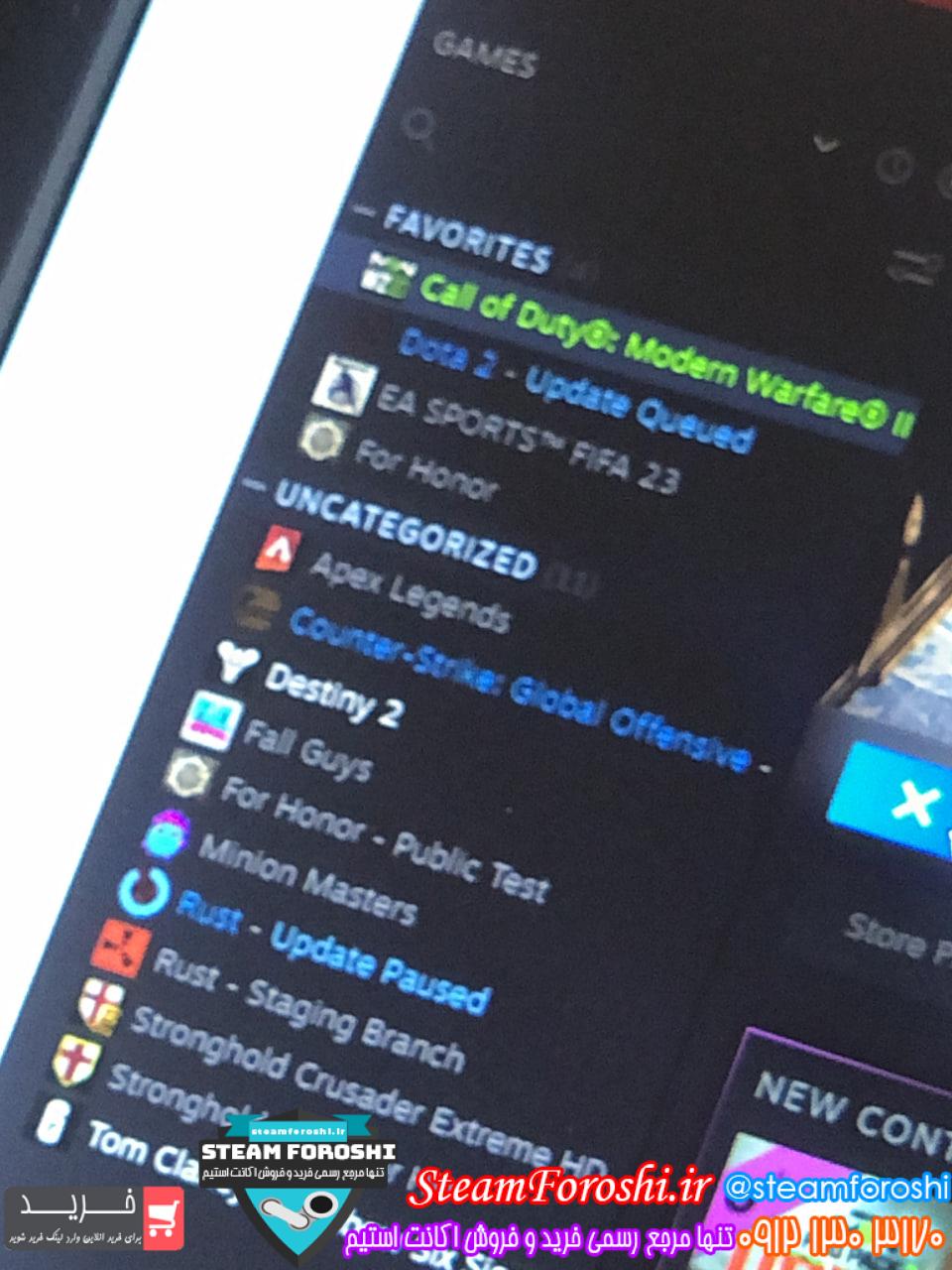 فروش اکانت استیم کد 12603