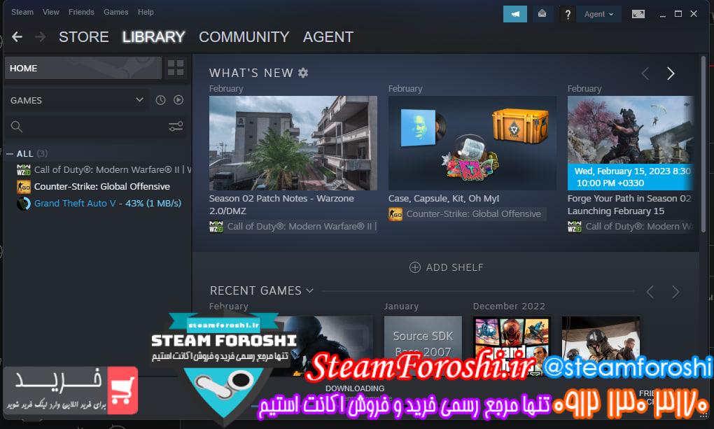 فروش اکانت استیم کد 12616