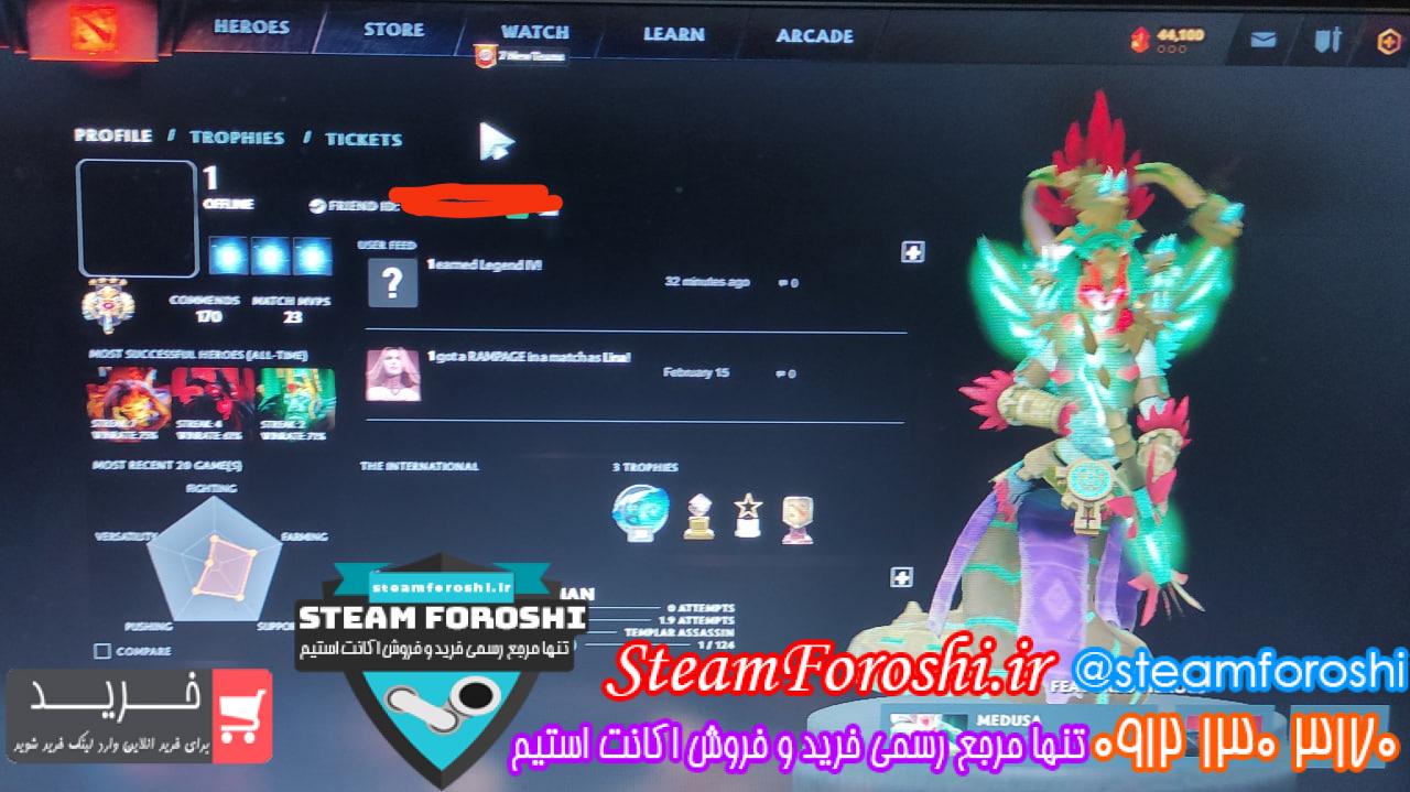 فروش اکانت دوتا 2 کد 12619