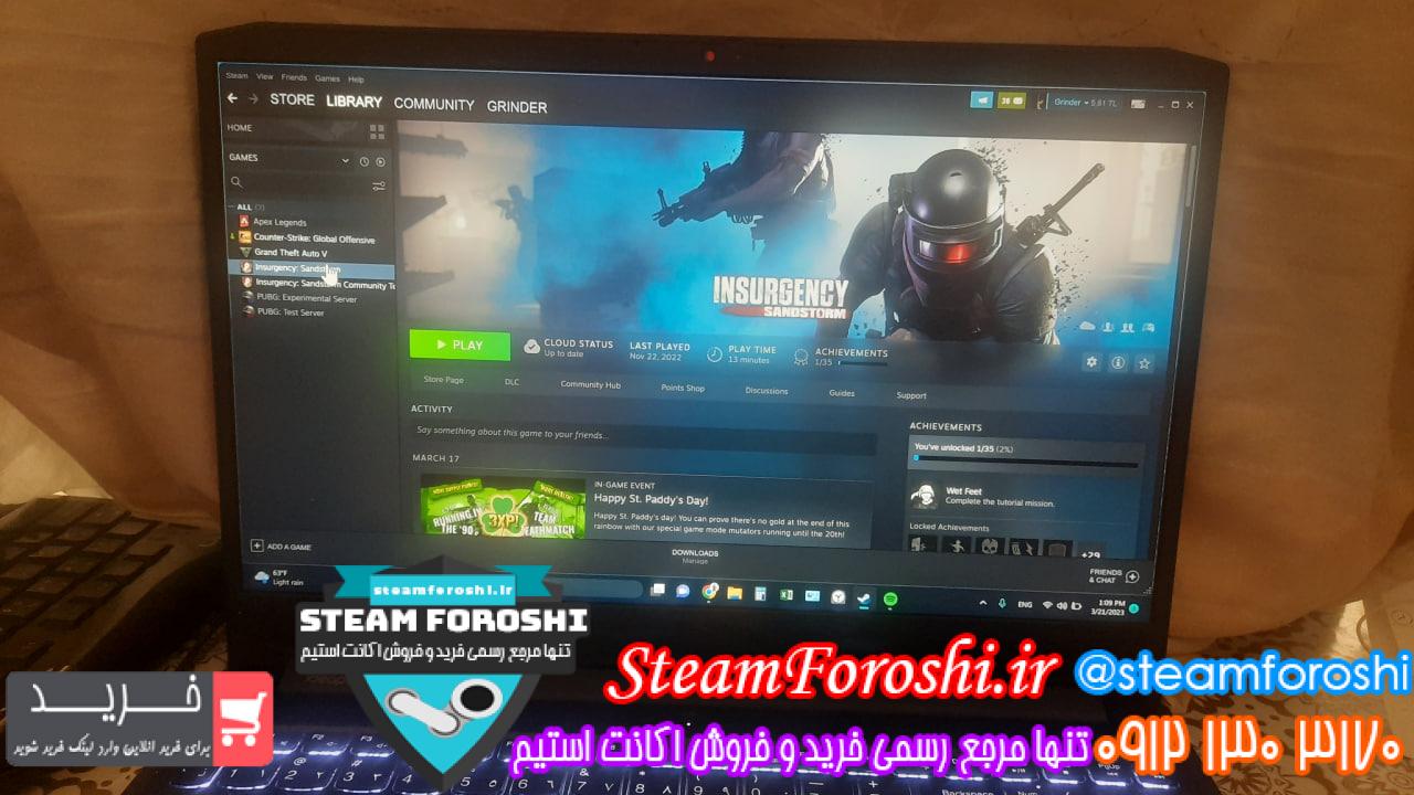 فروش اکانت استیم کد 12655