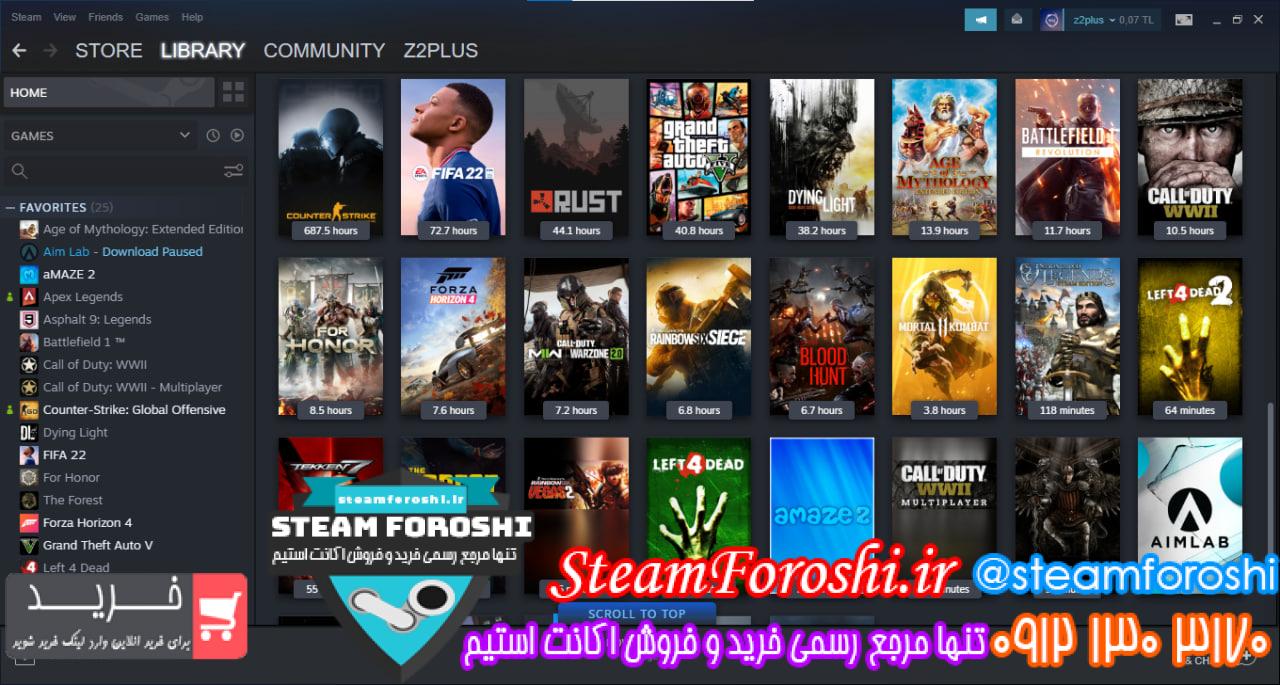 فروش اکانت استیم کد 12566