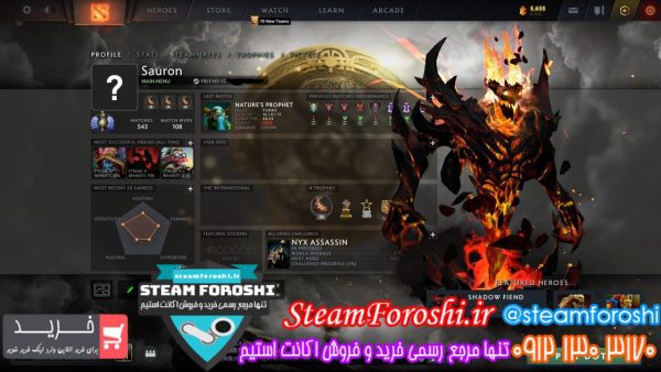 فروش اکانت دوتا 2 کد 12714