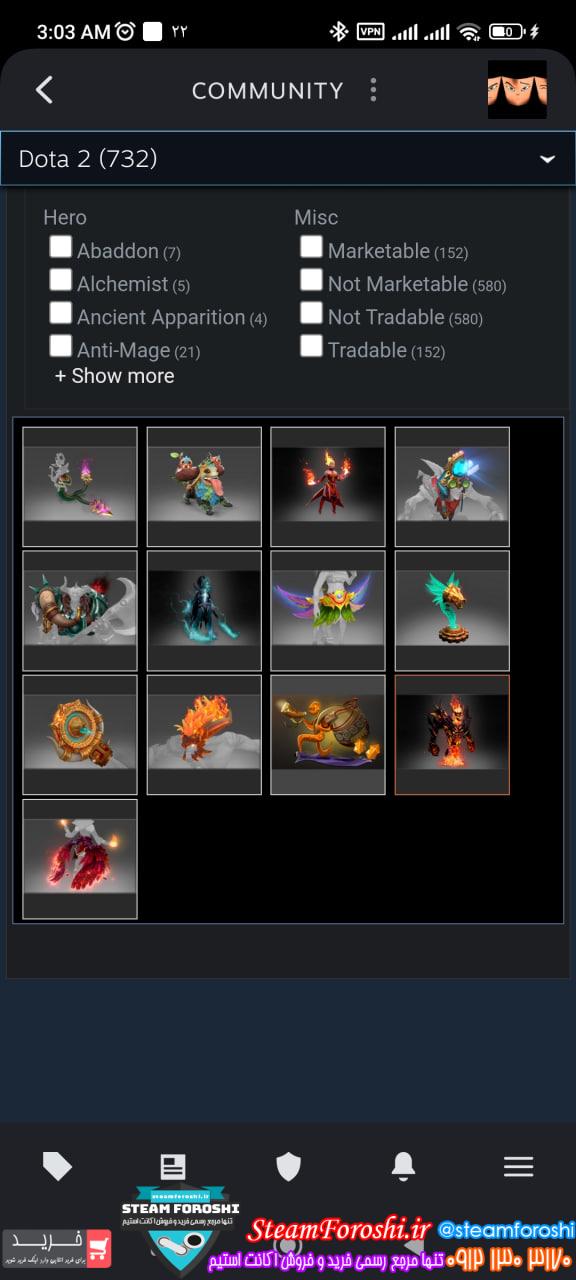 فروش اکانت دوتا 2 کد 12739