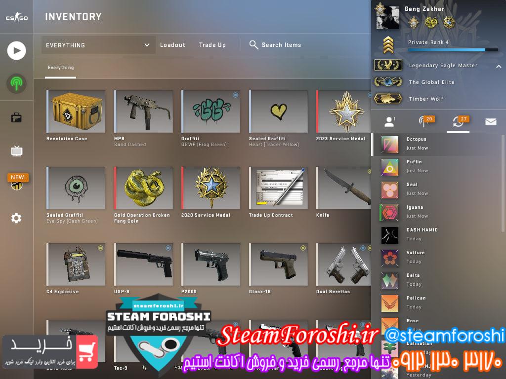 فروش اکانت cs go کد 12749