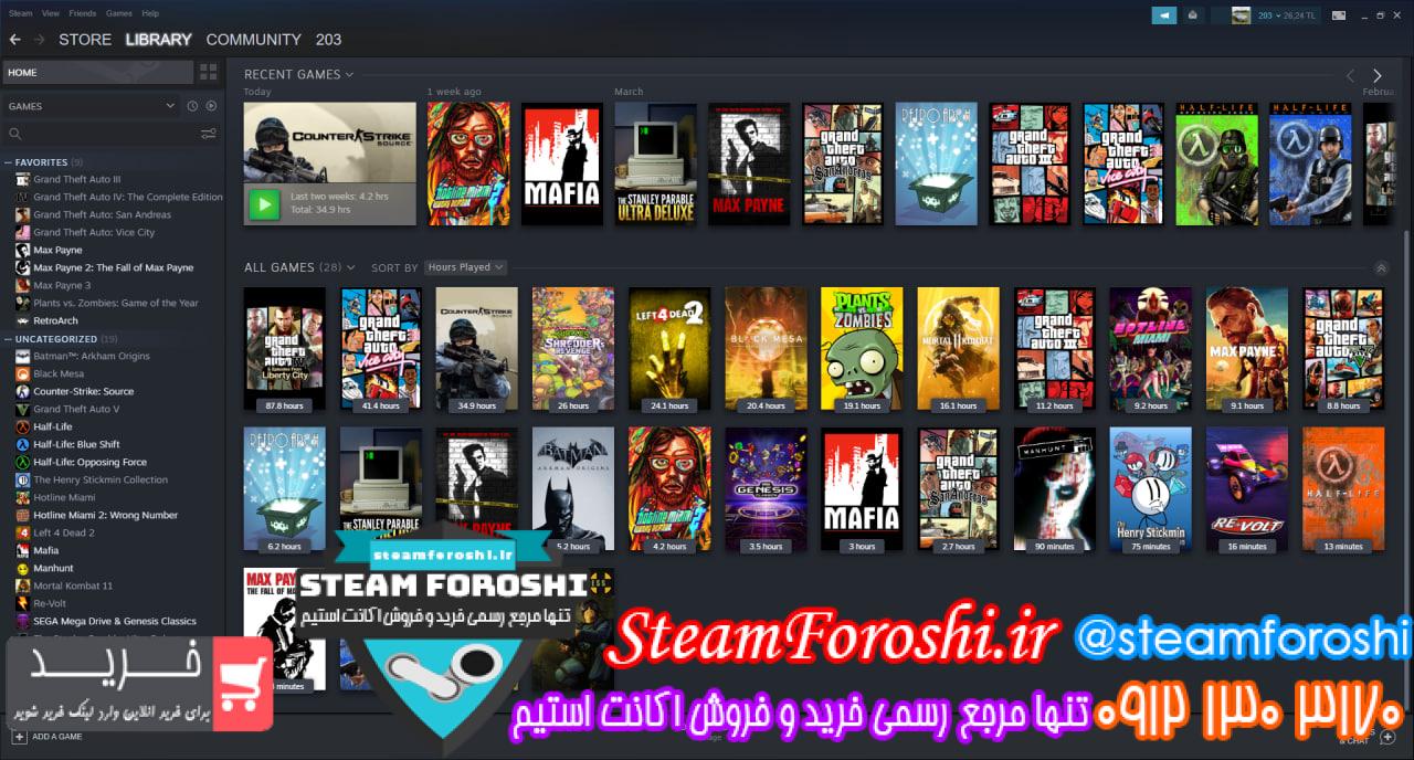 فروش اکانت استیم کد 12750
