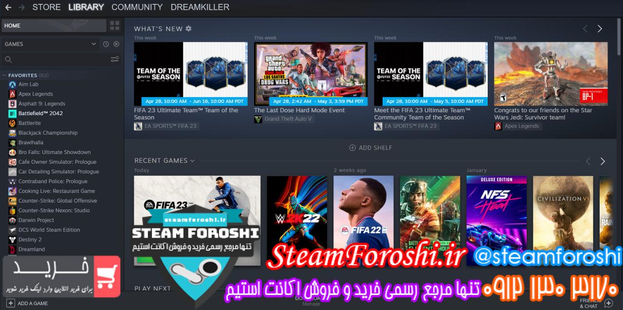 فروش اکانت استیم کد 12797