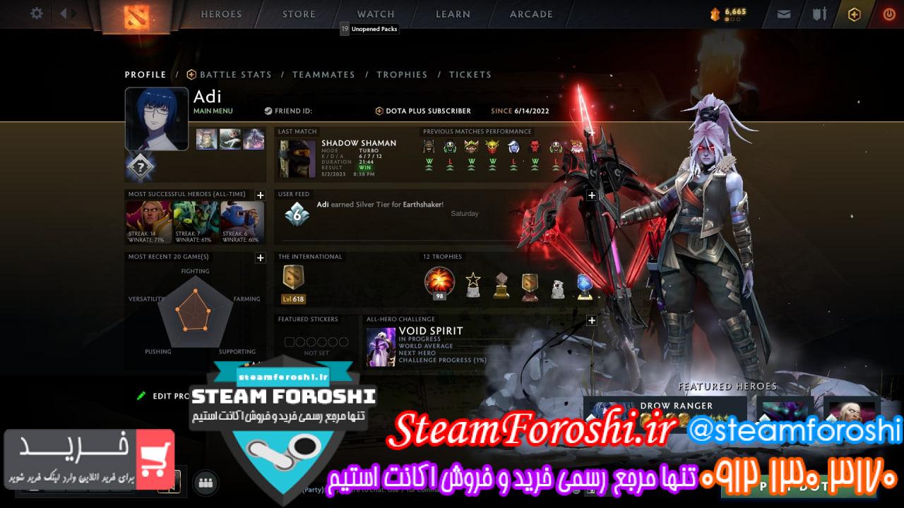 فروش اکانت دوتا 2 کد 12801