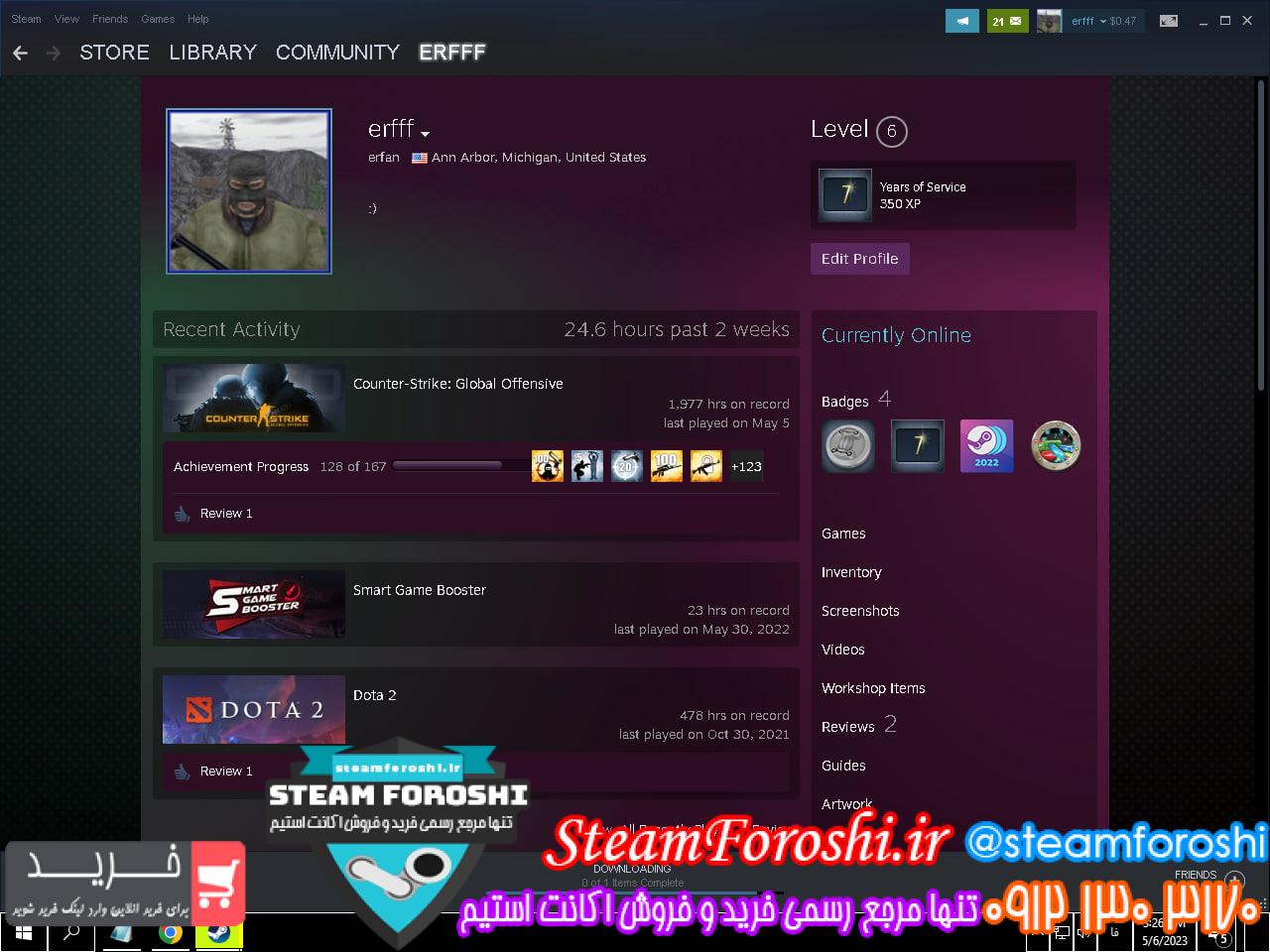 فروش اکانت cs go کد 12811