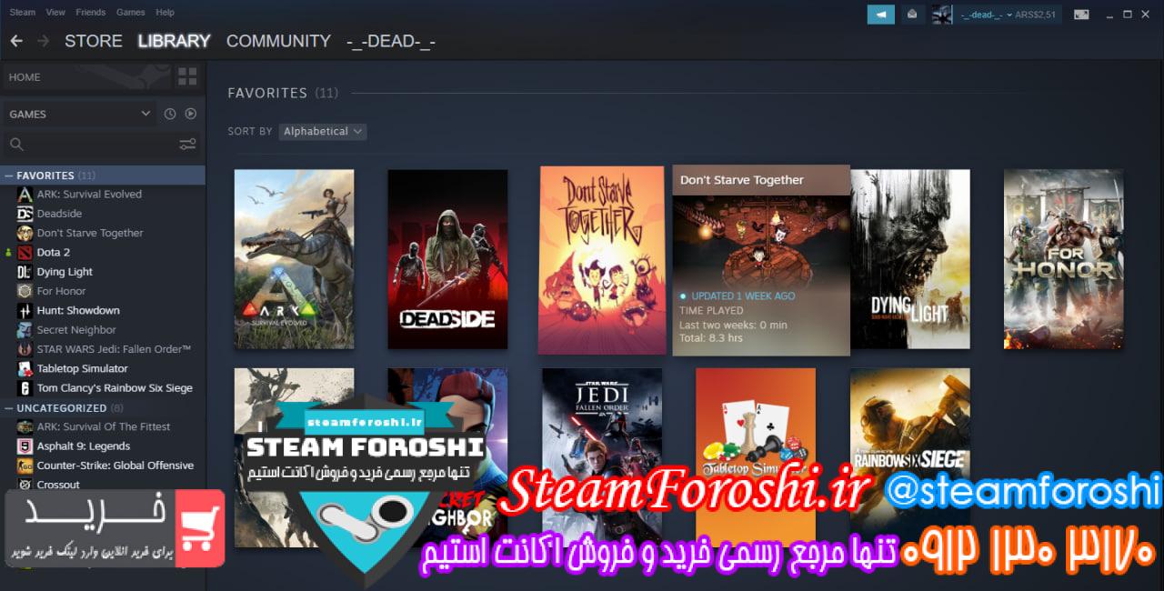 خرید اکانت استیم کد 12841