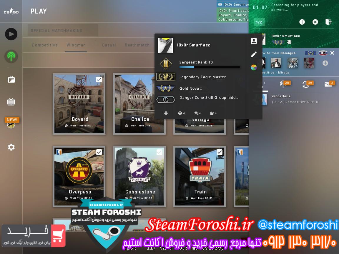 خرید اکانت cs go کد 12695