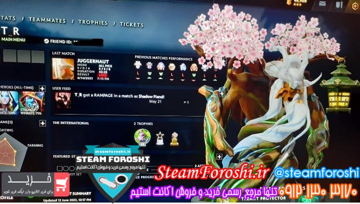 خرید اکانت دوتا 2 کد 12923