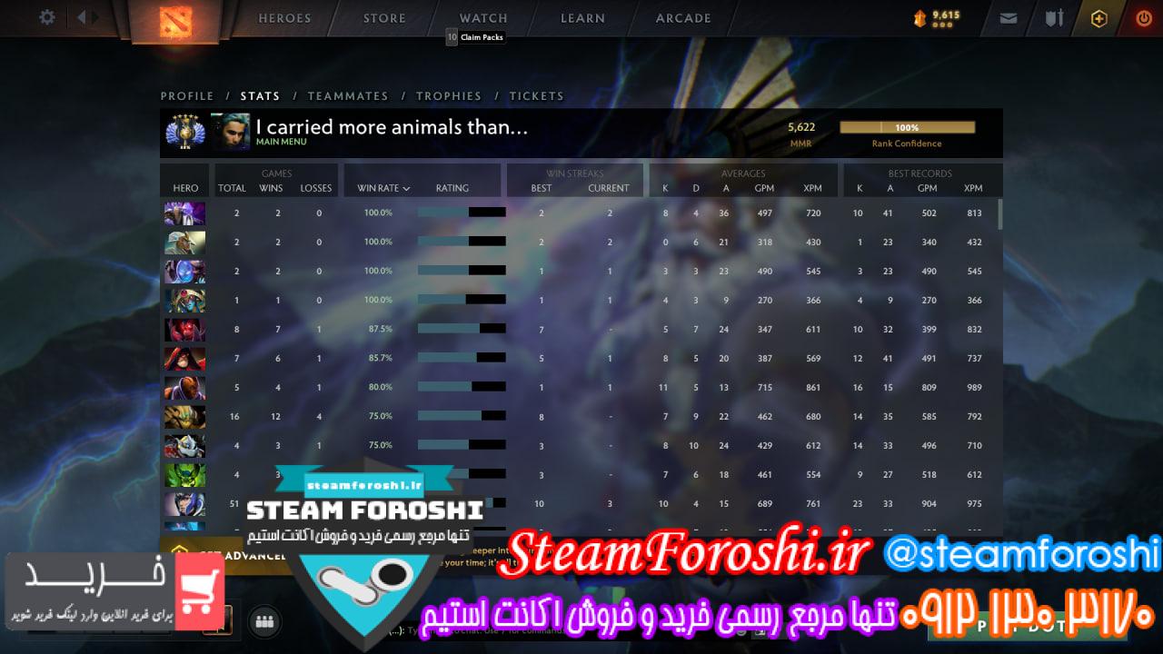 خرید اکانت دوتا 2 کد 13005